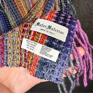 Beautiful Italian Vibrant Woven Scarf by Mater Materiae